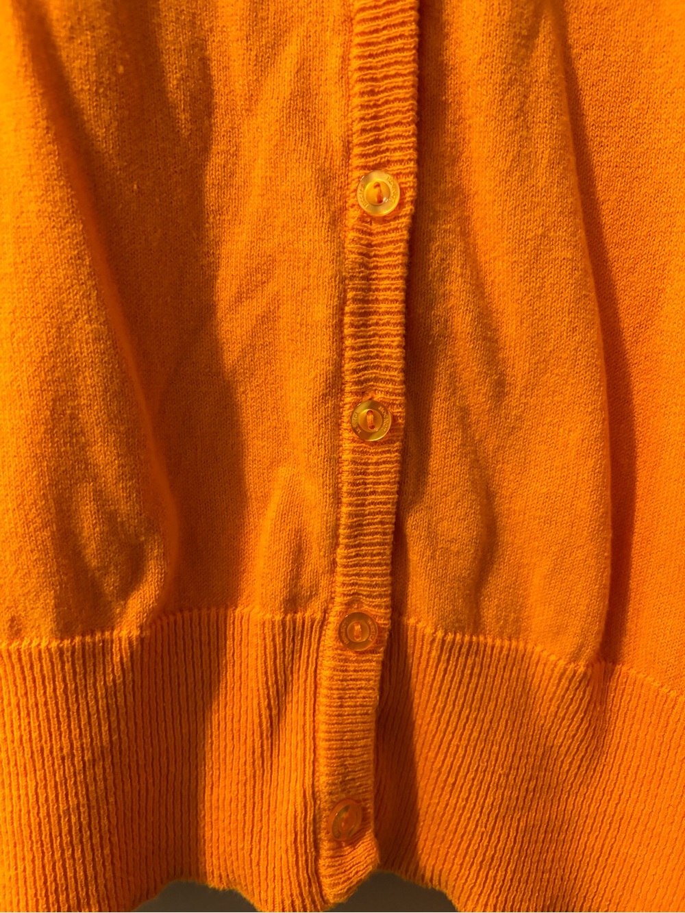 Jessica London Orange Short Sleeve Button Cardigan Cropped - Picture 3 of 6